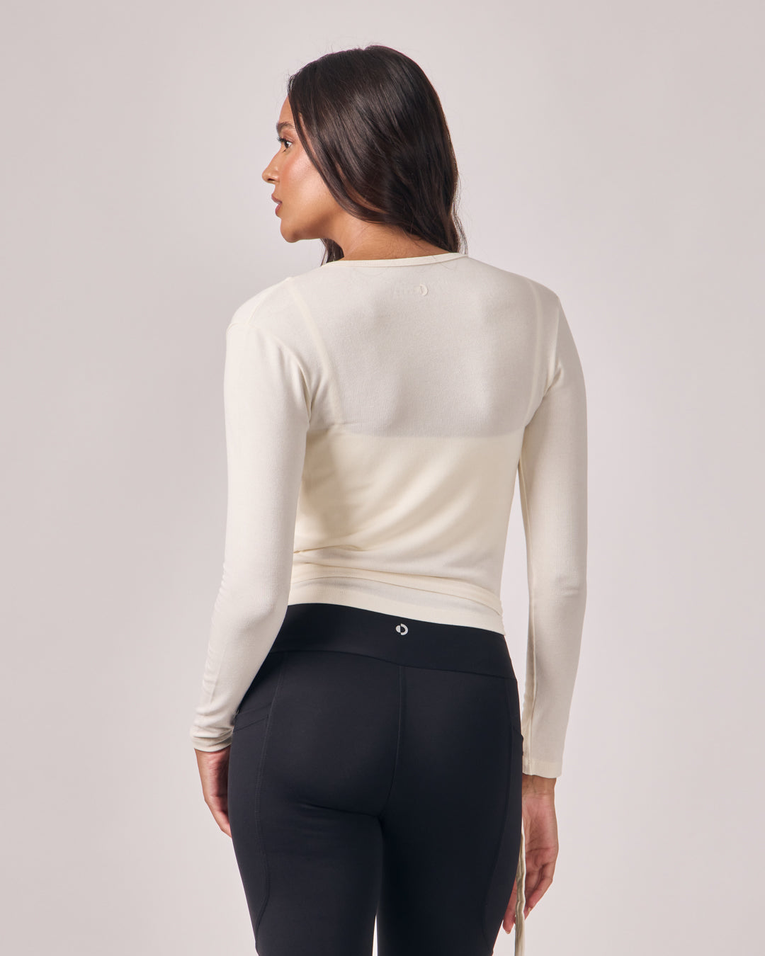 Blusa Transpassada Modal Texture - Off White