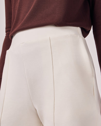 Shorts Casual Cós Liso - Off White