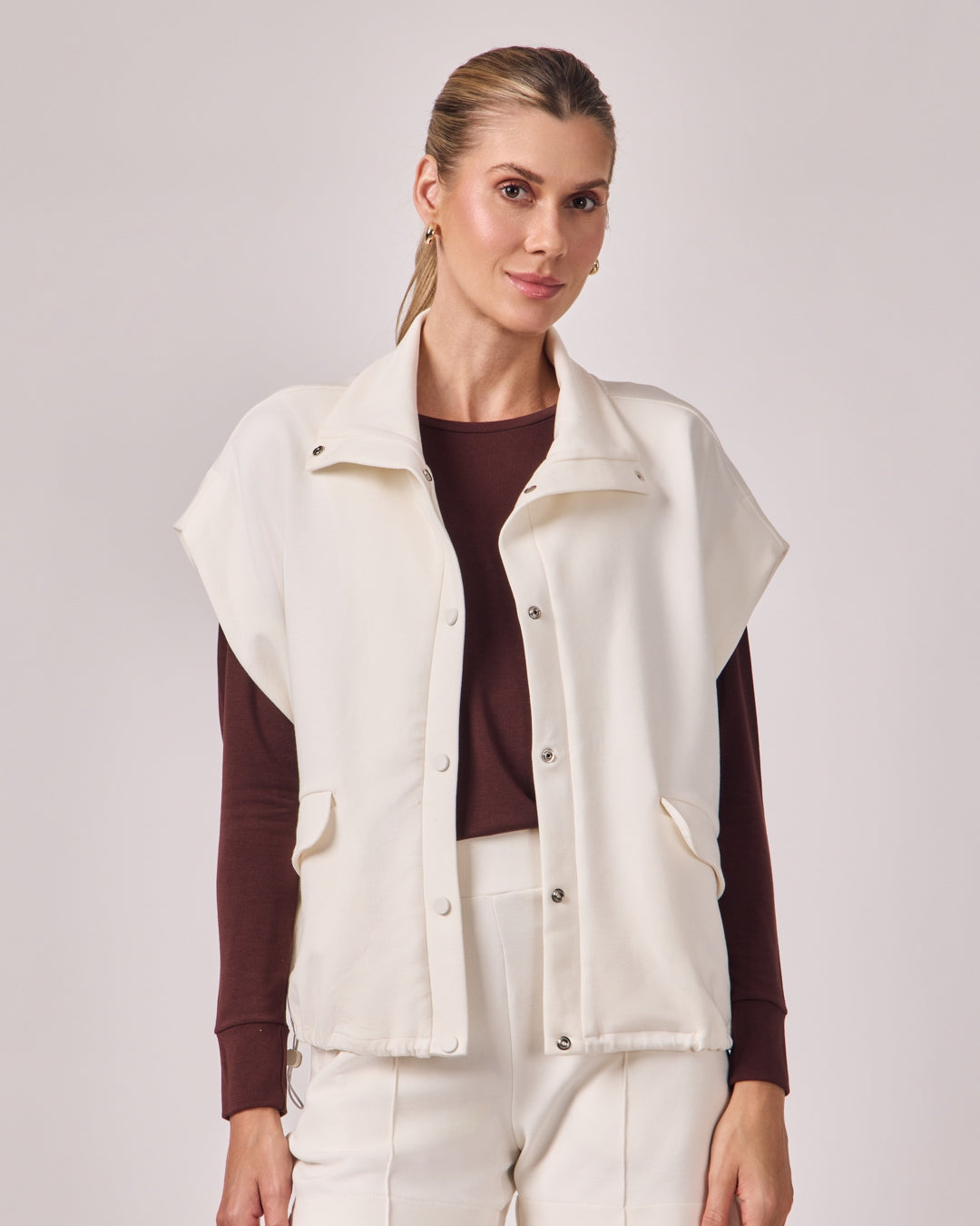 Colete Oversized Casual - Off White