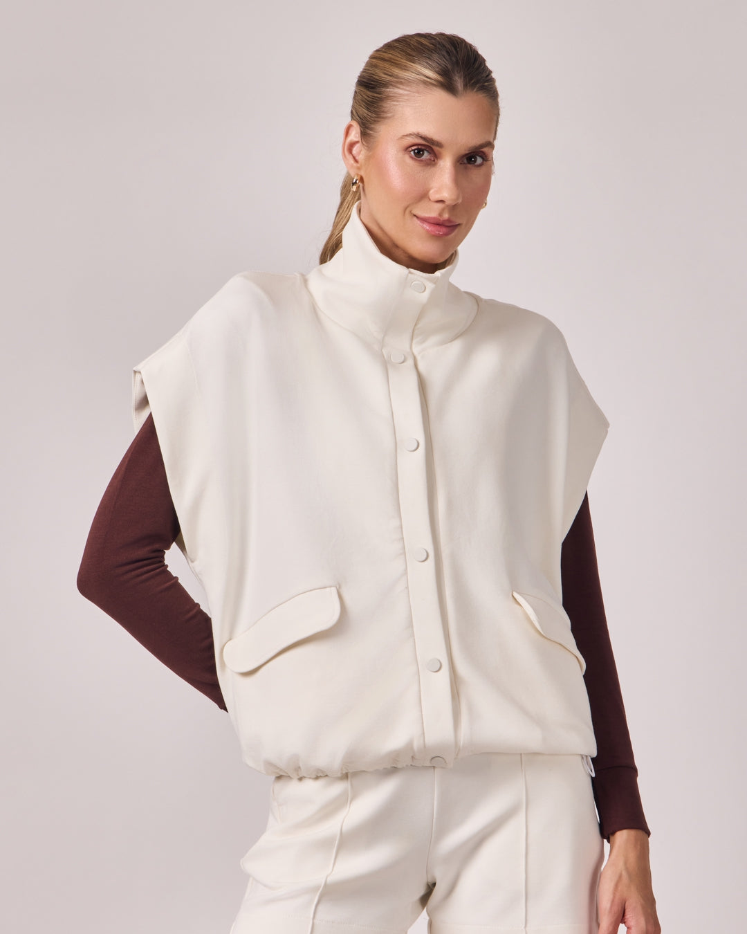 Colete Oversized Casual - Off White