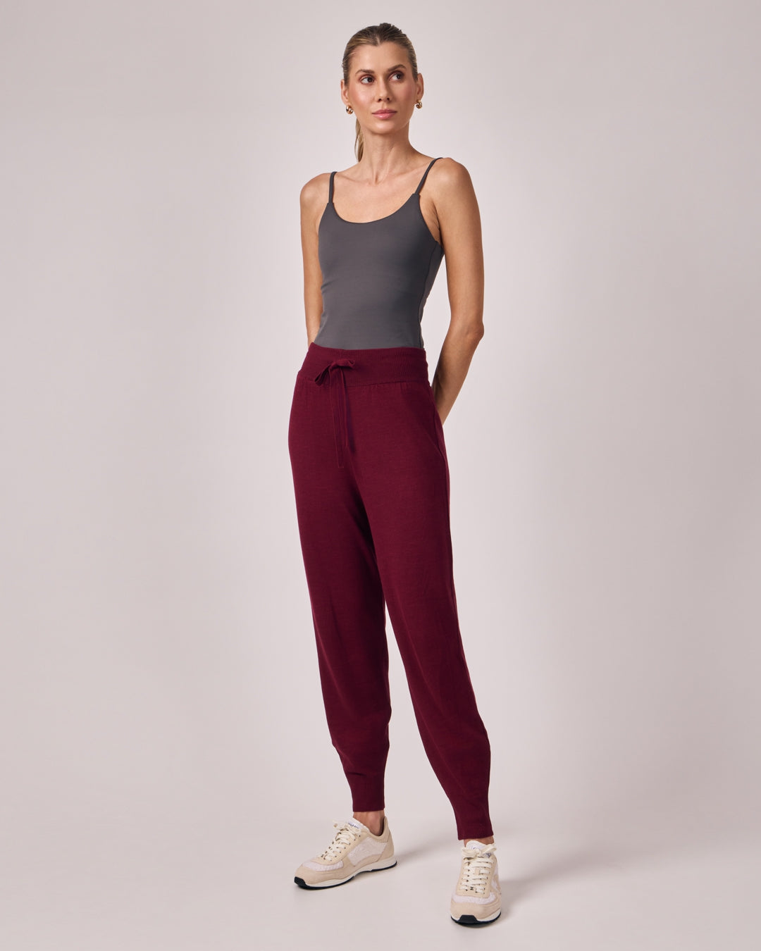 Calça Jogger Tricot - Merlot