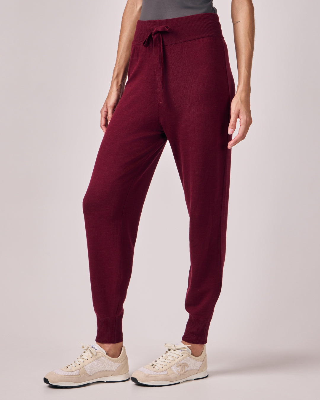 Calça Jogger Tricot - Merlot