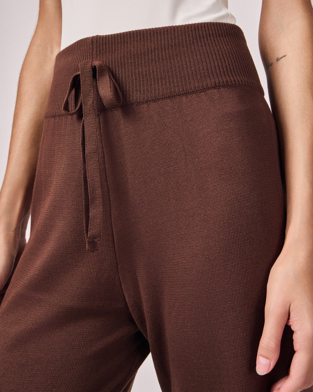 Calça Jogger Tricot - Café Torrado