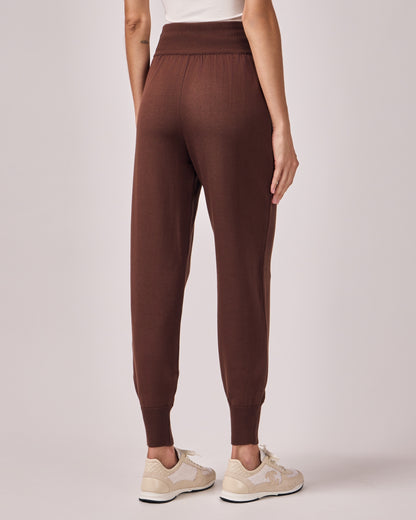 Calça Jogger Tricot - Café Torrado