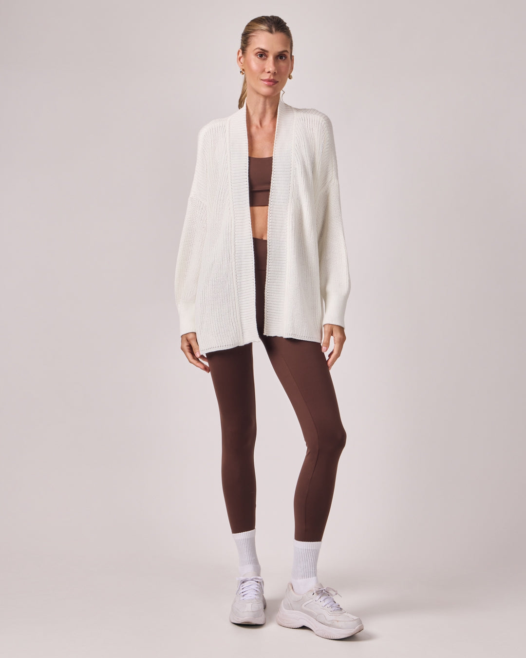 Casaco Tricot com Cinto - Off White