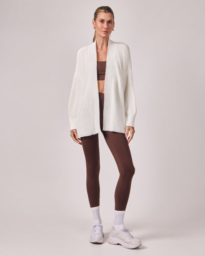 Casaco Tricot com Cinto - Off White