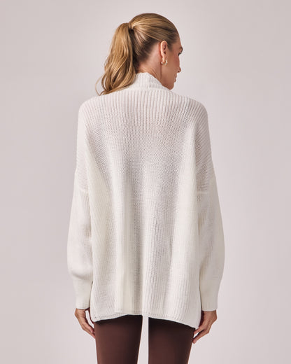 Casaco Tricot com Cinto - Off White