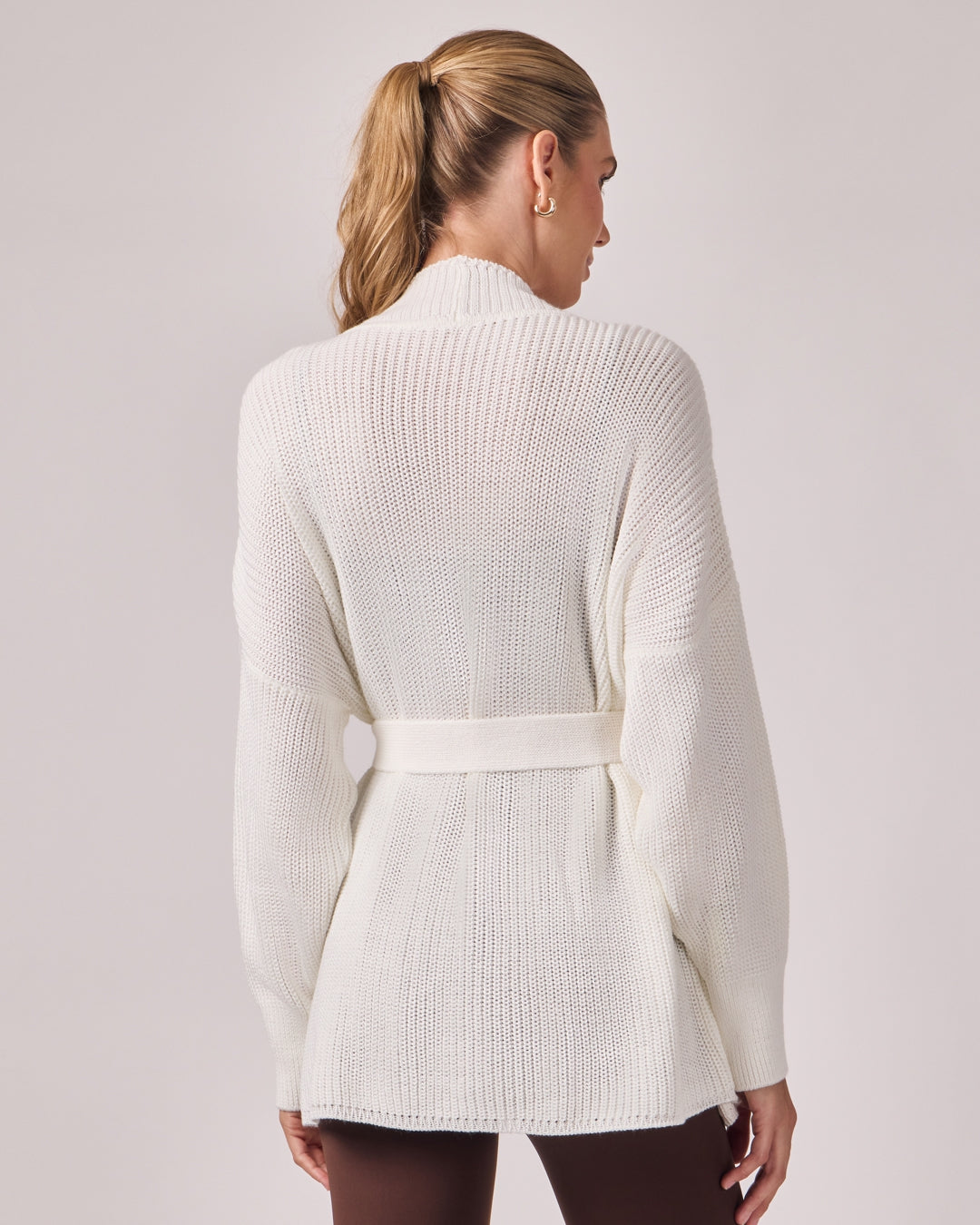 Casaco Tricot com Cinto - Off White
