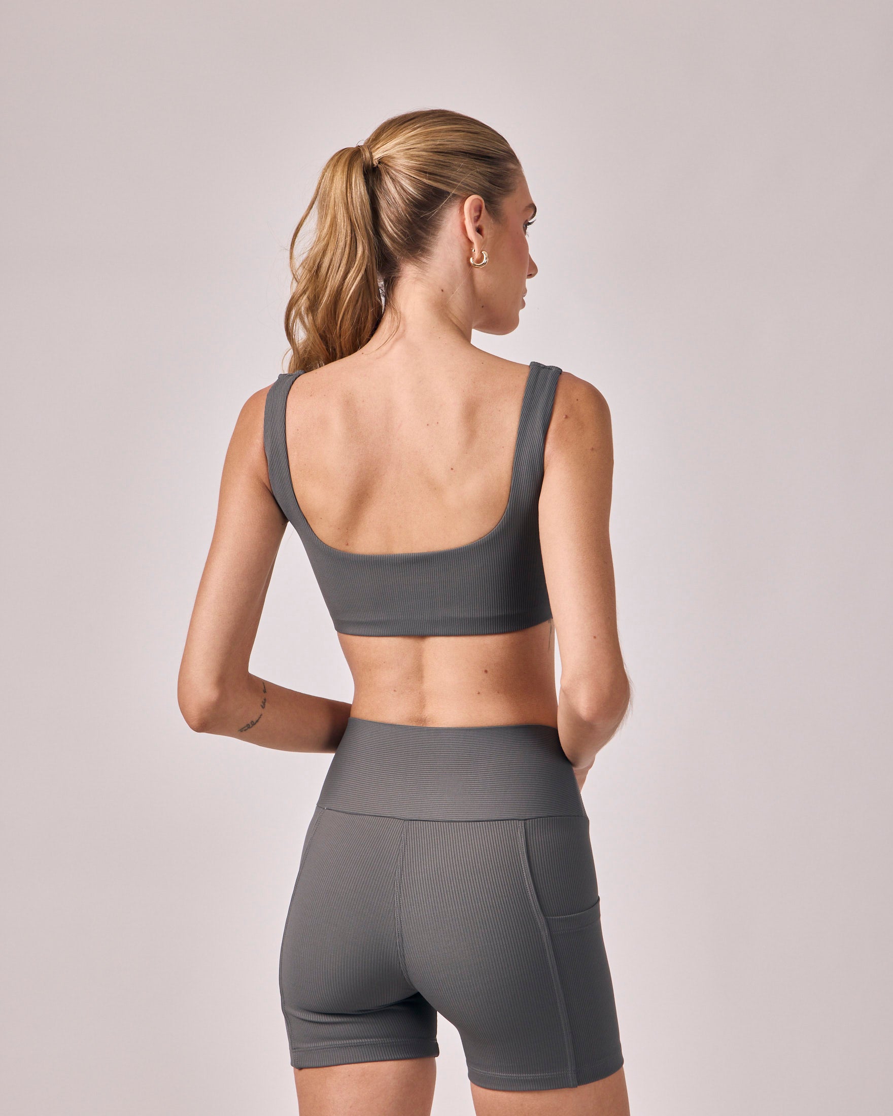 Top Basic Rib - Cinza Chumbo