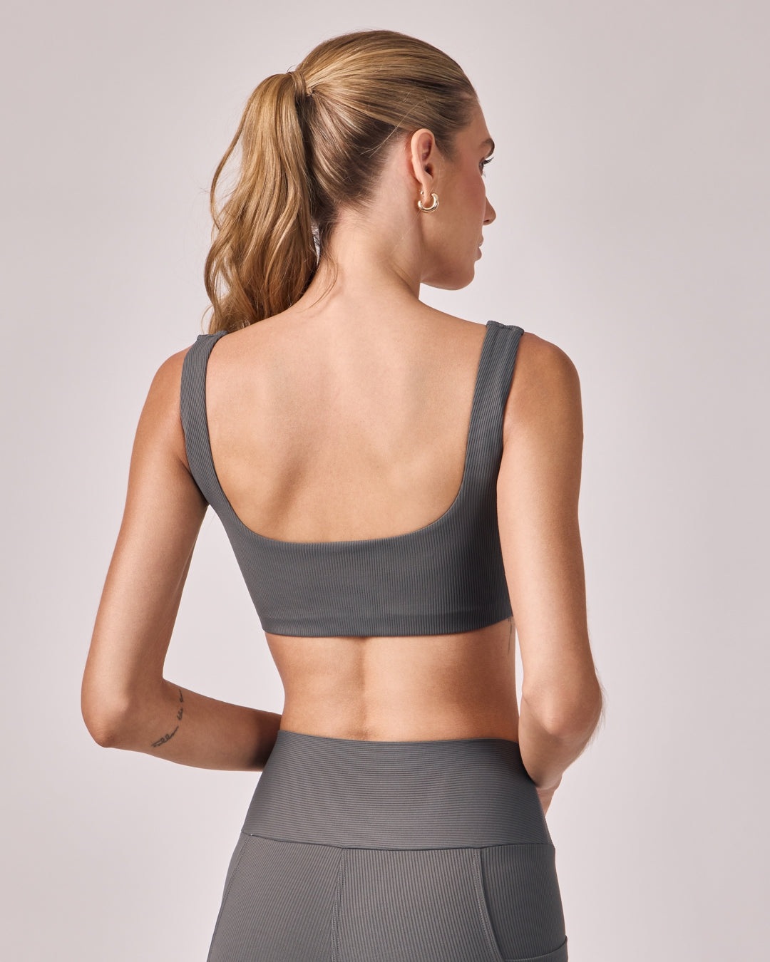 Top Basic Rib - Cinza Chumbo