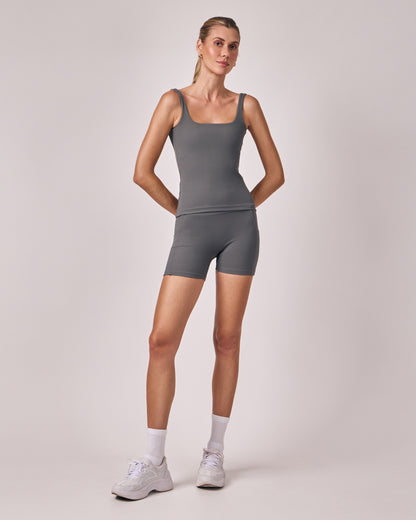 Regata Basic Rib - Cinza Chumbo