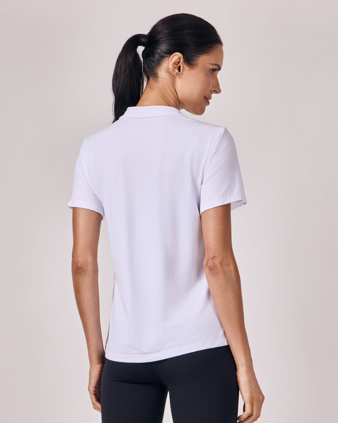 Polo Dry Fit com Zíper - Branco