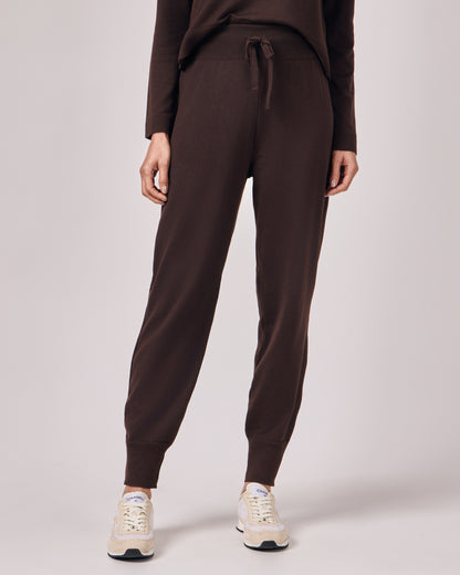 Calça Jogger Tricot - Café Torrado
