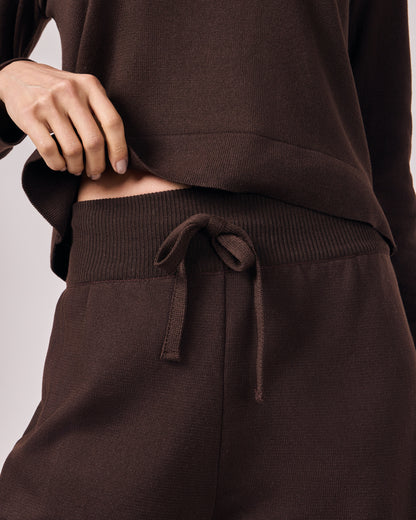 Calça Jogger Tricot - Café Torrado