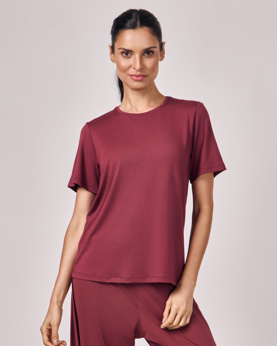 Blusa Basic Modal - Merlot