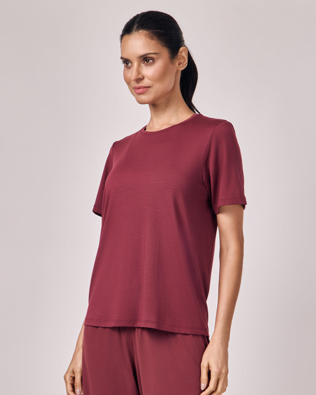 Blusa Basic Modal - Merlot