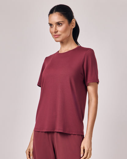 Blusa Basic Modal - Merlot