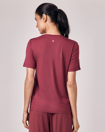 Blusa Basic Modal - Merlot