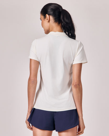 Polo Dry Fit com Zíper - Off White