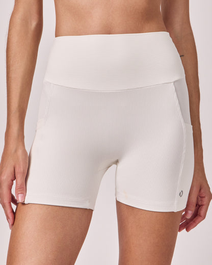 Shorts Biker Rib - Off White