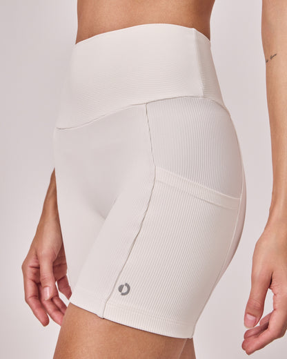 Shorts Biker Rib - Off White
