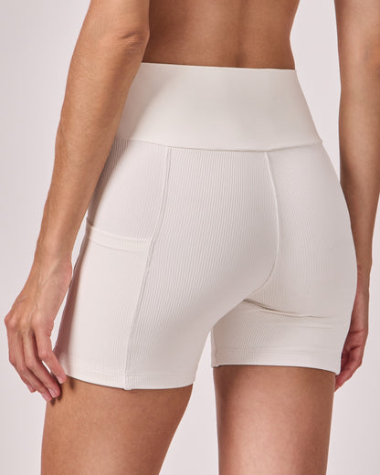 Shorts Biker Rib - Off White