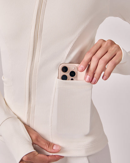 Jaqueta Performance Rib - Off White