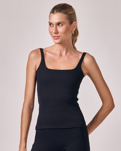 Regata Basic Rib - Preto